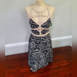 Rebecca Taylor size 2 zebra and faux leather